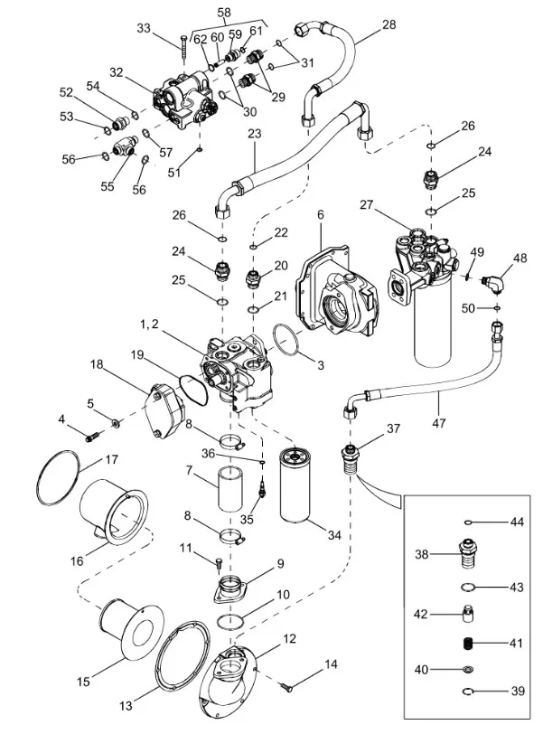 87451048 - Клапан приоритета гидр. для моста пер. 4кл. TG285/Mg.MX285, T8040/Mg.275